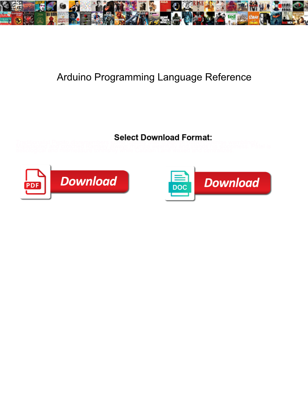 Arduino Programming Language Reference