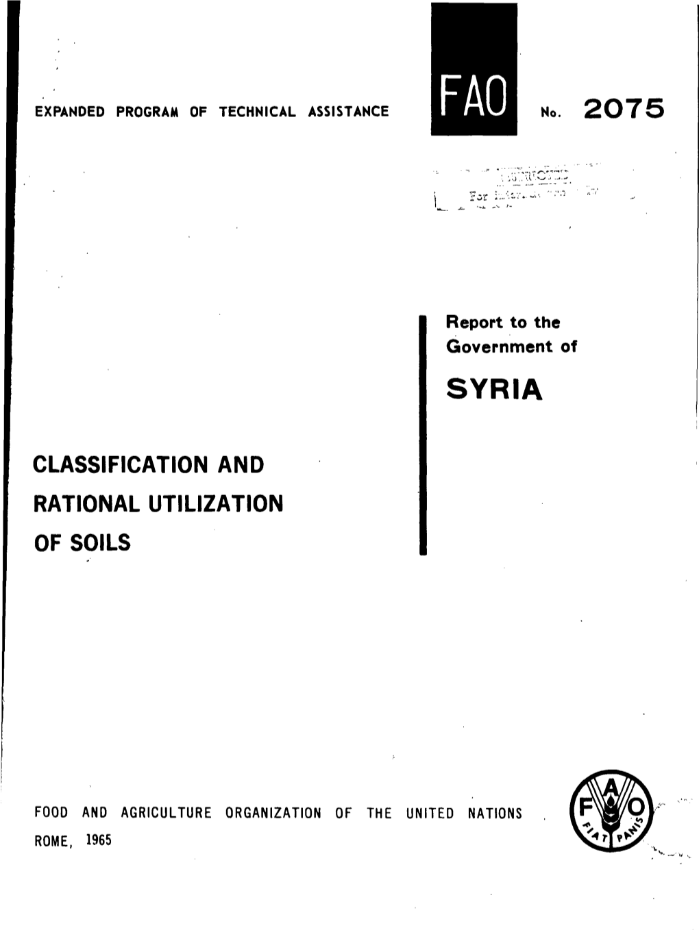 Classification and Rational Utilization of Soils