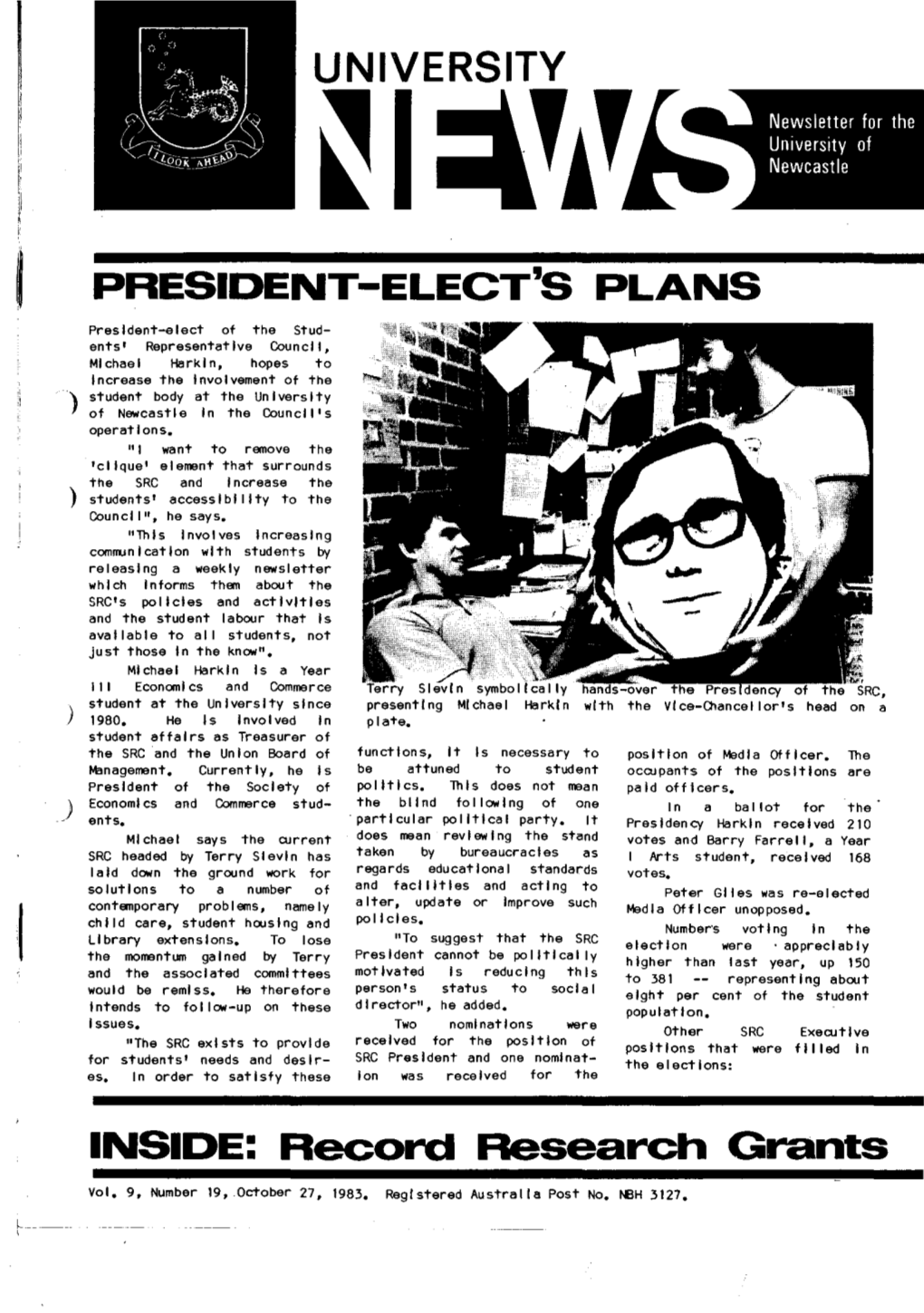 The University News, Vol. 9, No. 19, October 27, 1983