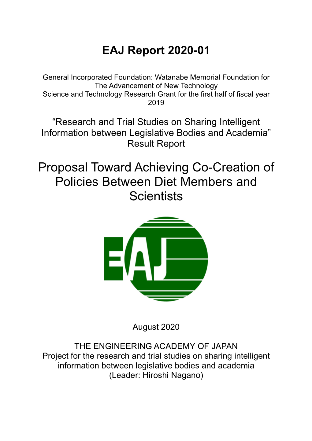 Proposal Toward Achieving Co-Creation of Policies Between Diet Members and Scientists