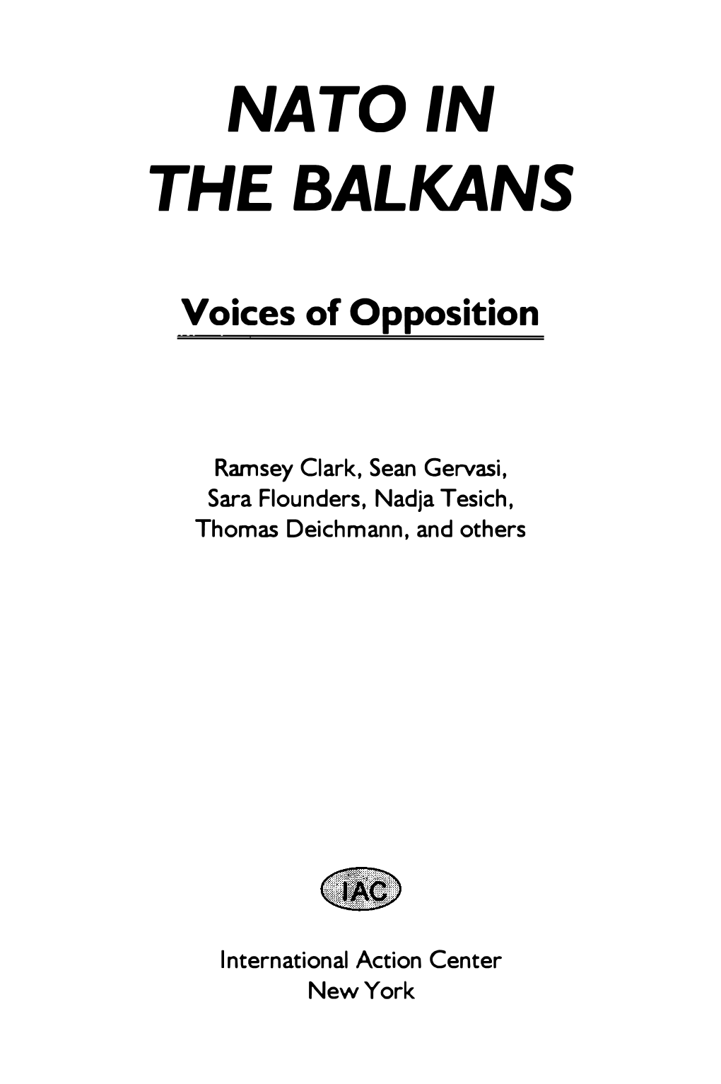 Nato in The. Balkans