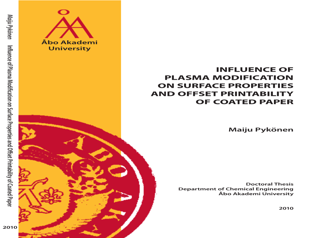 Plasma Modification and Surface Energy