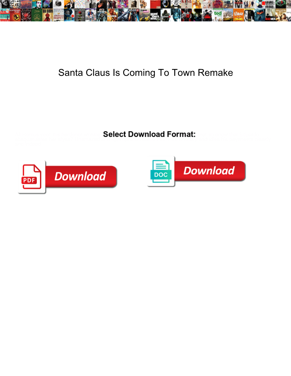 Santa Claus Is Coming to Town Remake