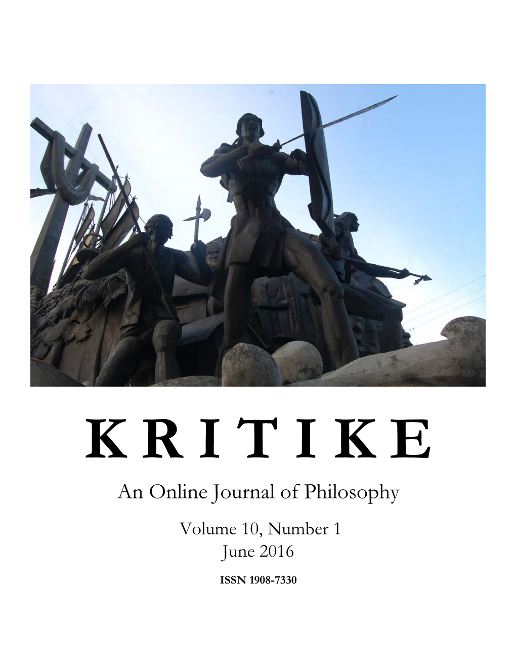 An Online Journal of Philosophy Volume 10, Number 1 June 2016
