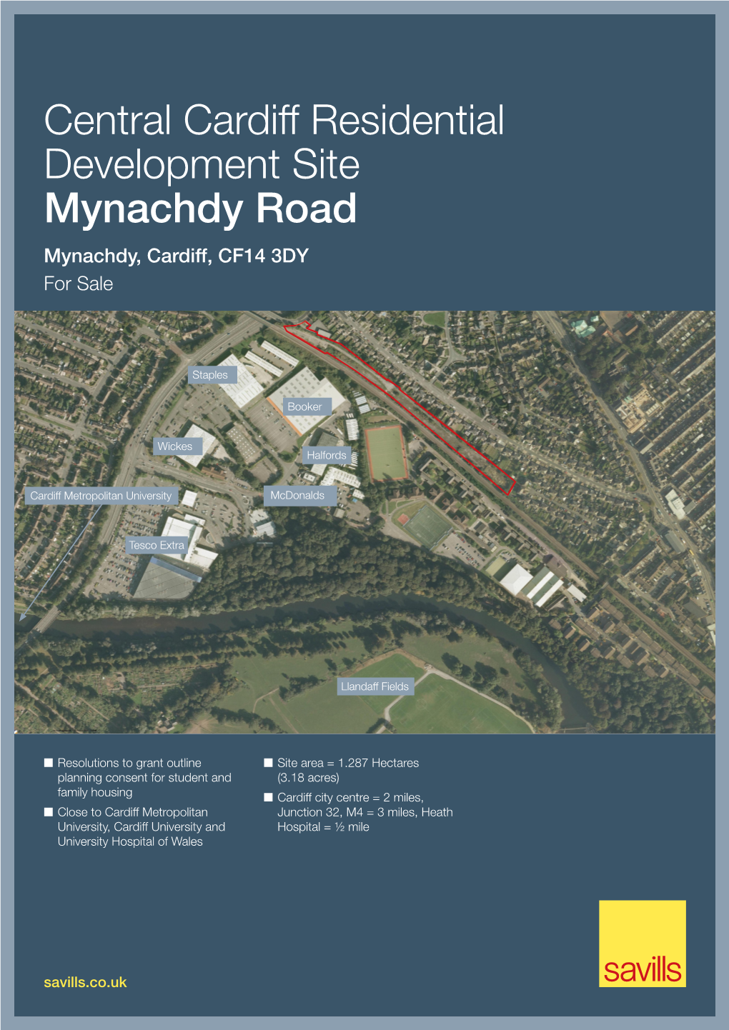 Central Cardiff Residential Development Site Mynachdy Road Mynachdy, Cardiff, CF14 3DY for Sale