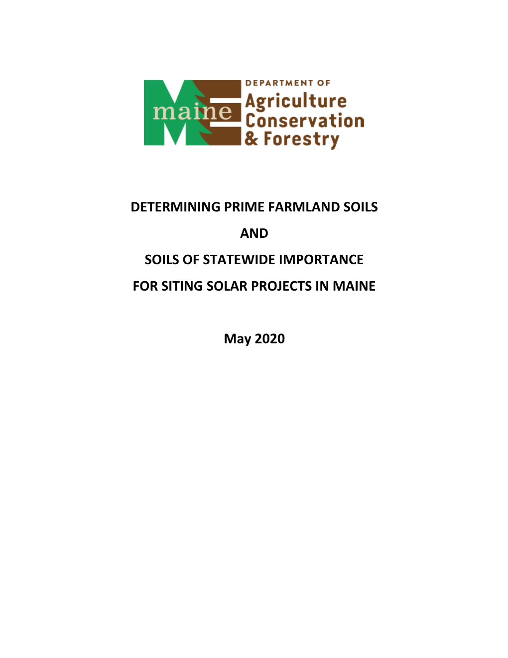 DACF Guide to Determining Prime Farmland Soils and Soils Of