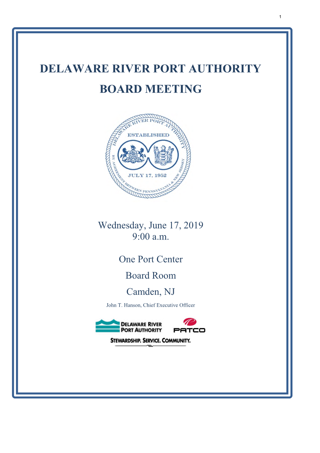 Delaware River Port Authority Board Meeting
