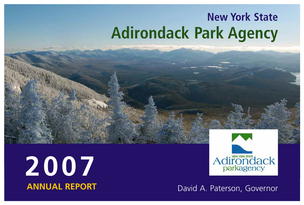 NYS Adirondack Park Agency 2007 Annual Report