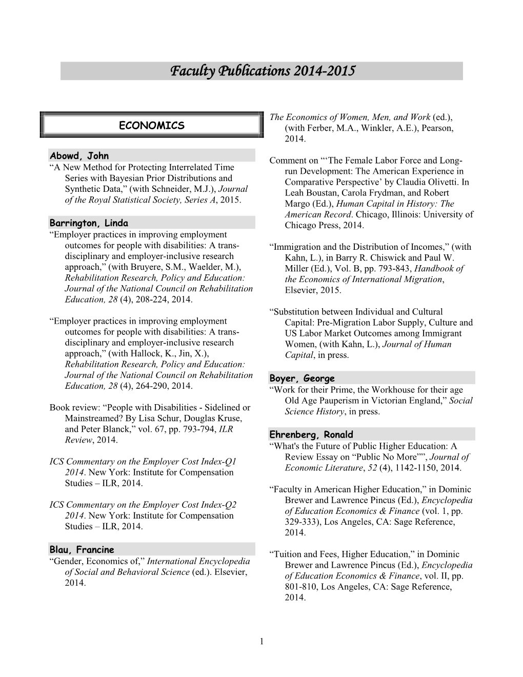 Faculty Publications 1997-98