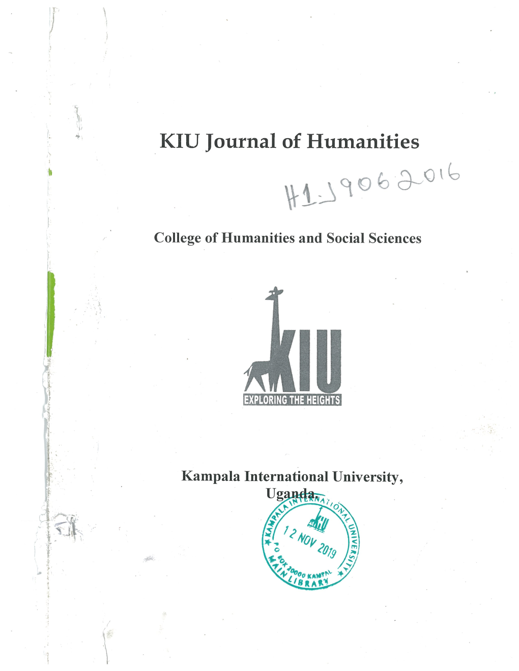 IU Journal of Humanities