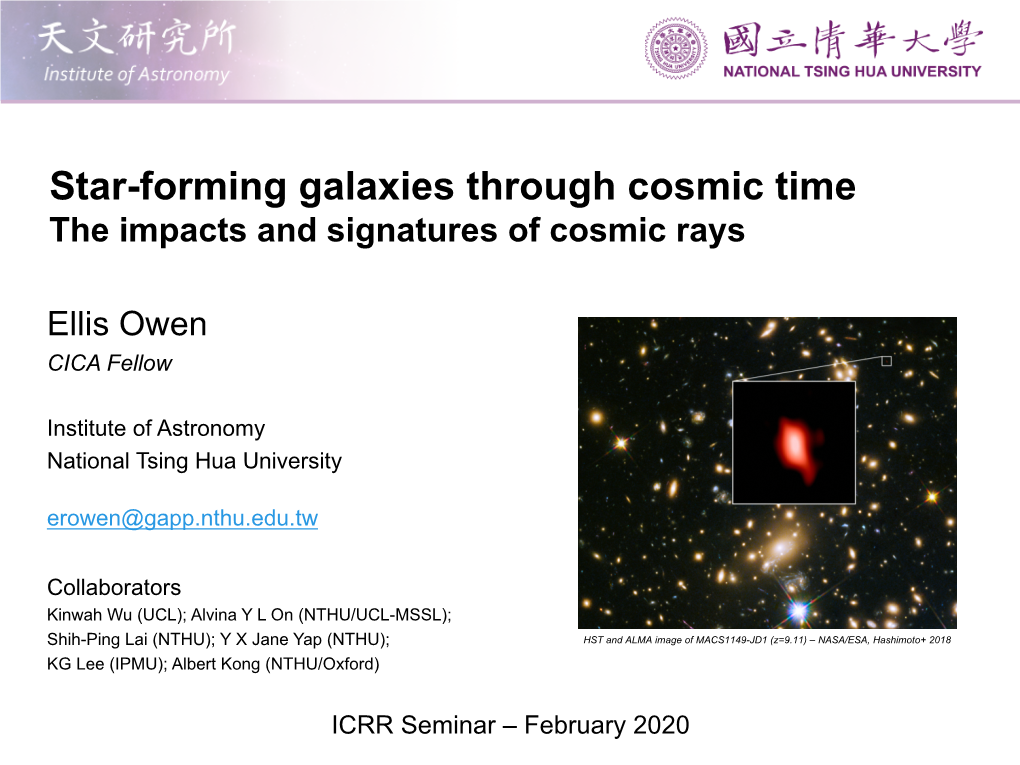 Star-Forming Galaxies Through Cosmic Time the Impacts and Signatures of Cosmic Rays