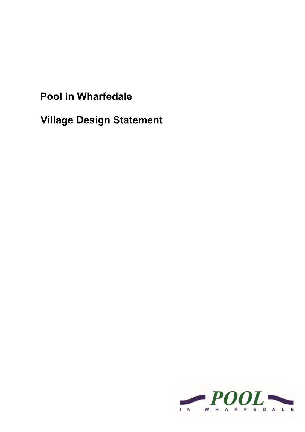 Pool in Wharfedale Village Design Statement
