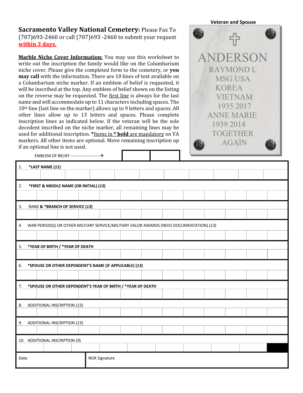 ANDERSON Niche Cover