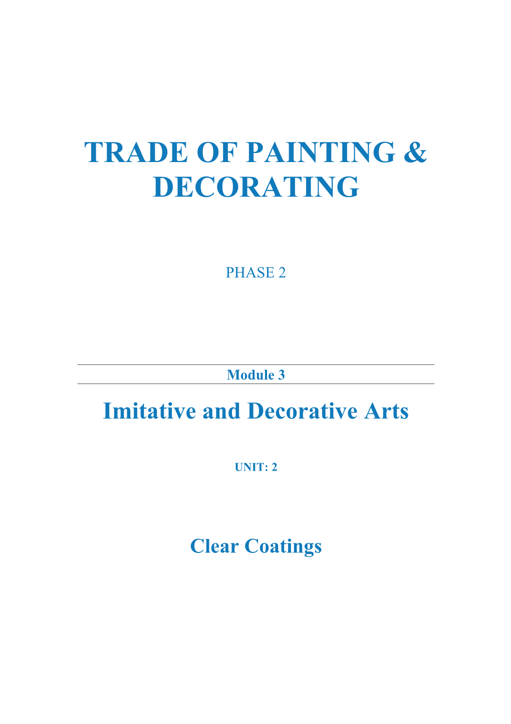 Imitative and Decorative Arts