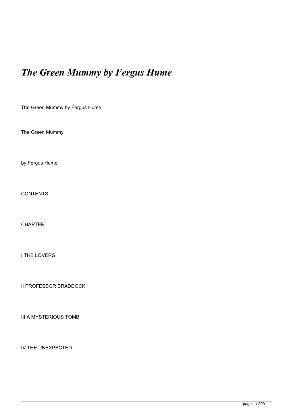 Download the Green Mummy