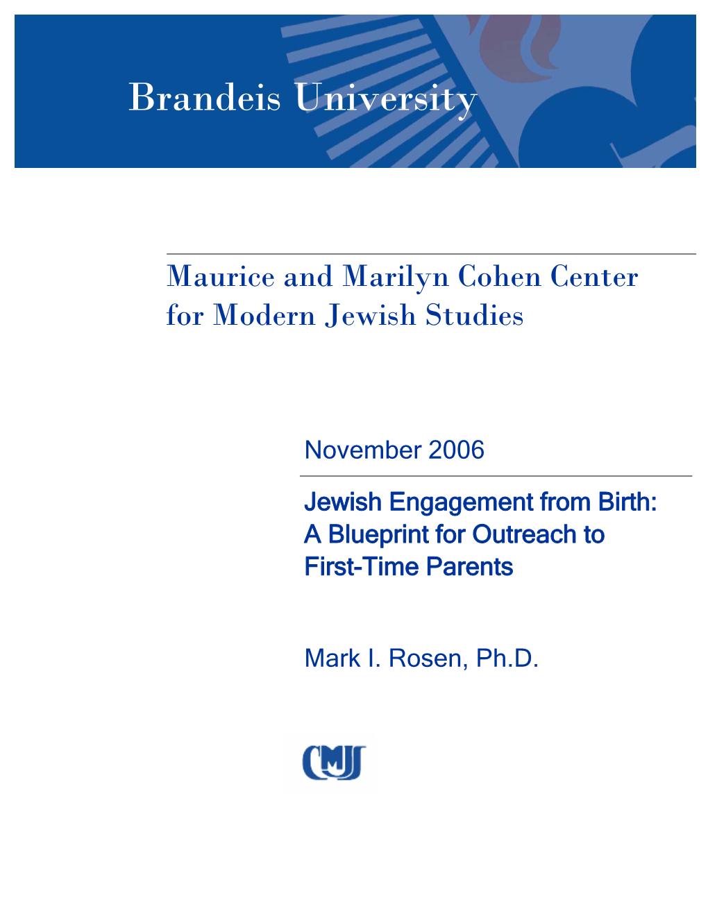 Executive Summary Jewish Engagement from Birth