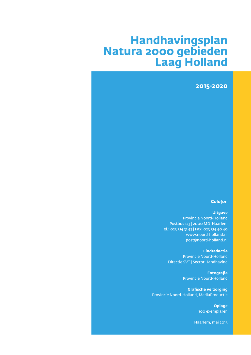 Handhavingsplan Laag Holland