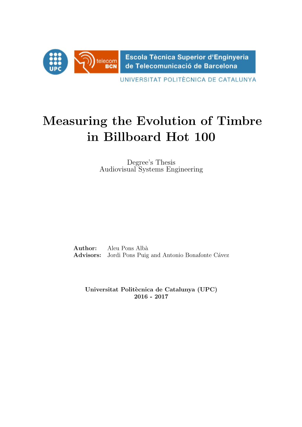 Measuring the Evolution of Timbre in Billboard Hot 100