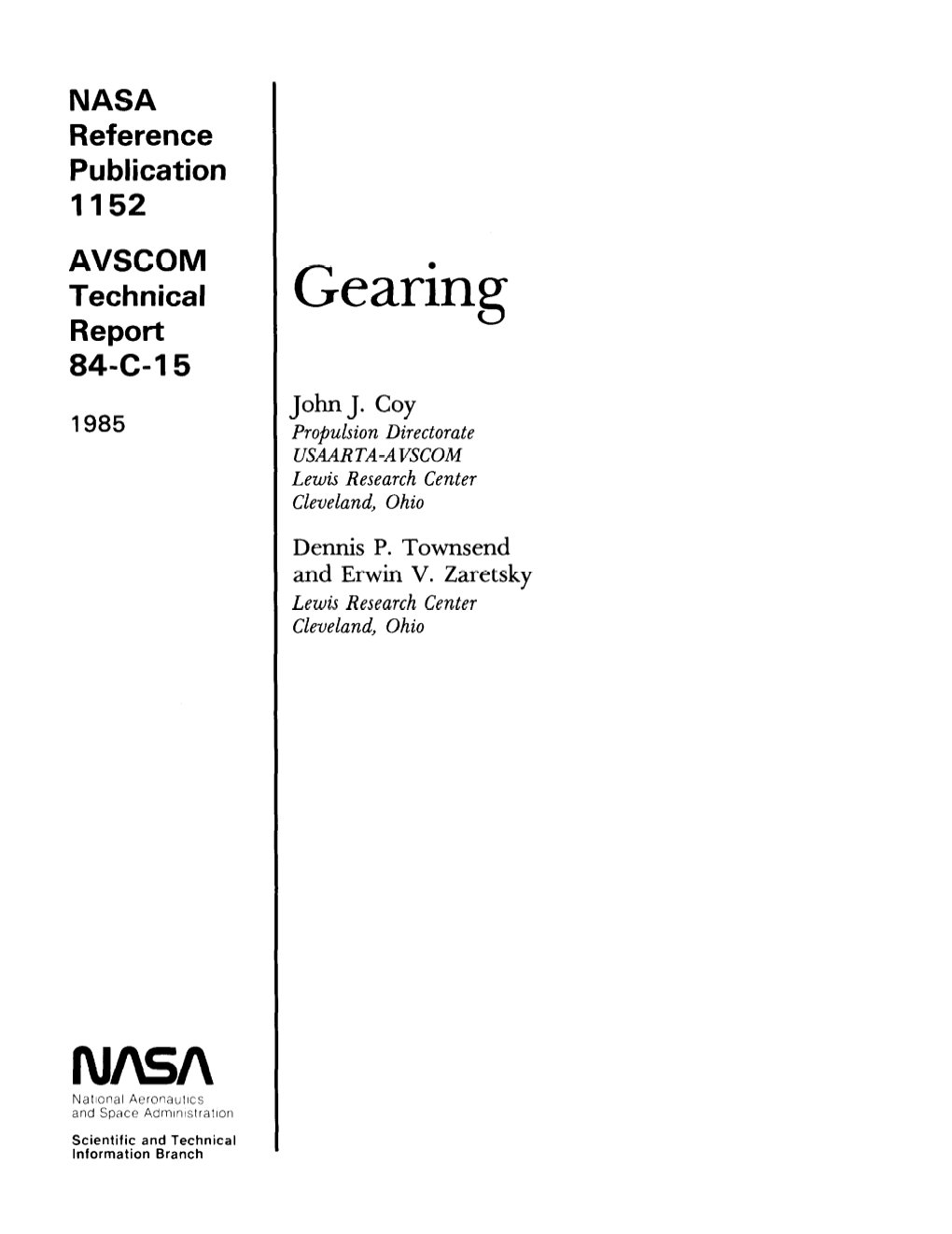 Gearing Report 84-C-1 5 John J