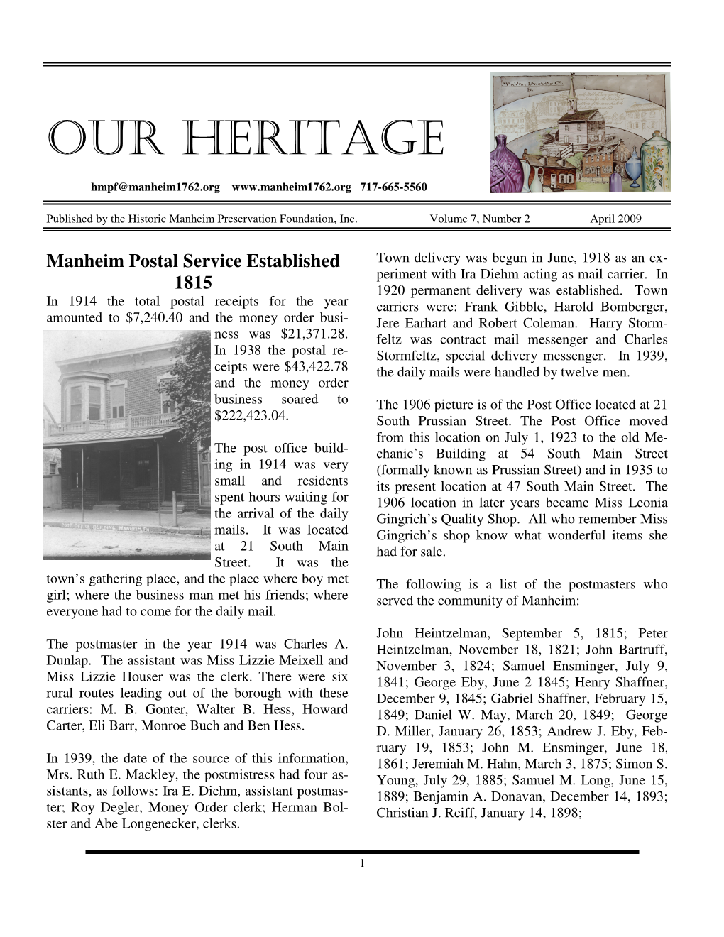 April 2009 Newsletter.Pub