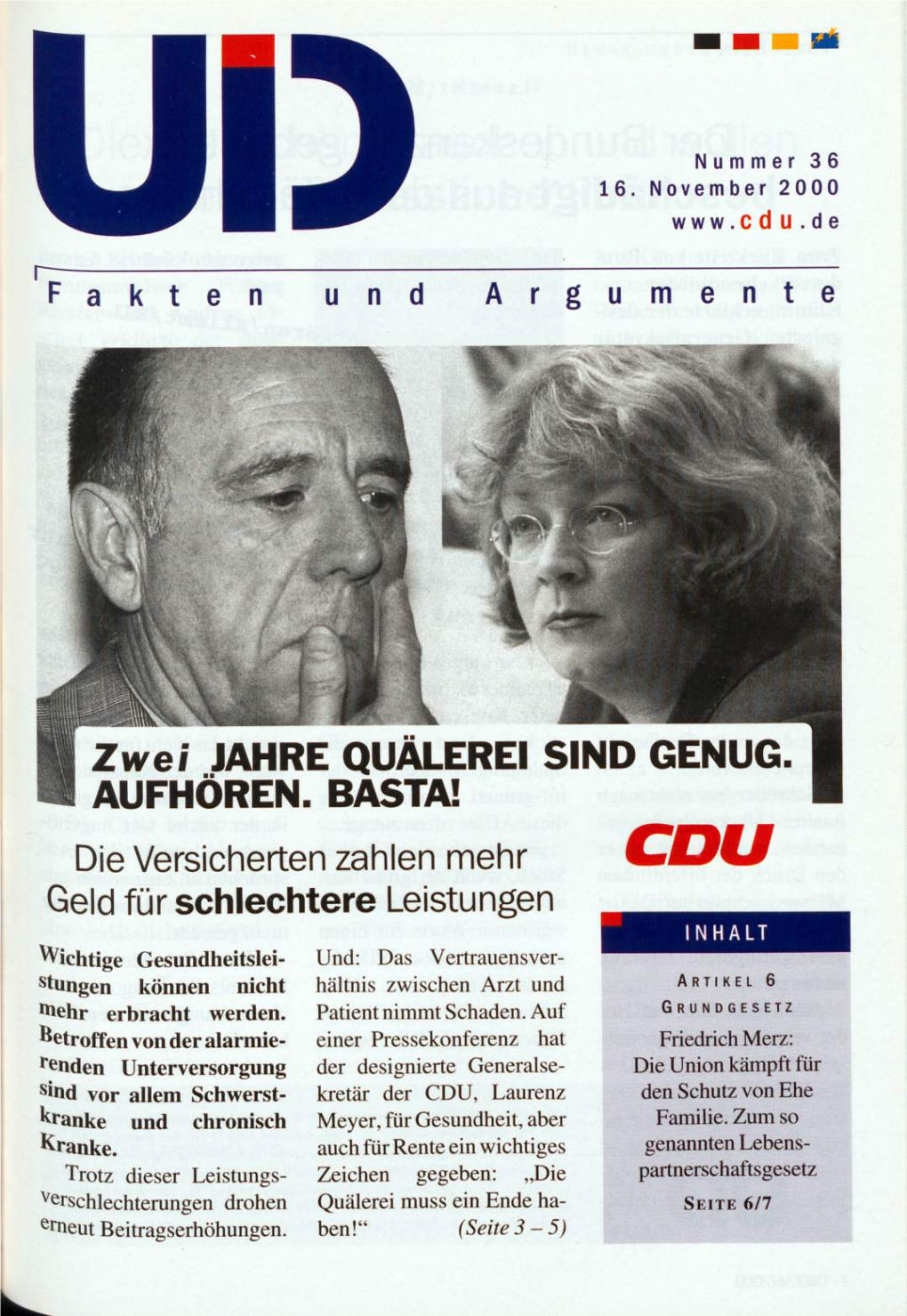 UID 2000 Nr. 36, Union in Deutschland