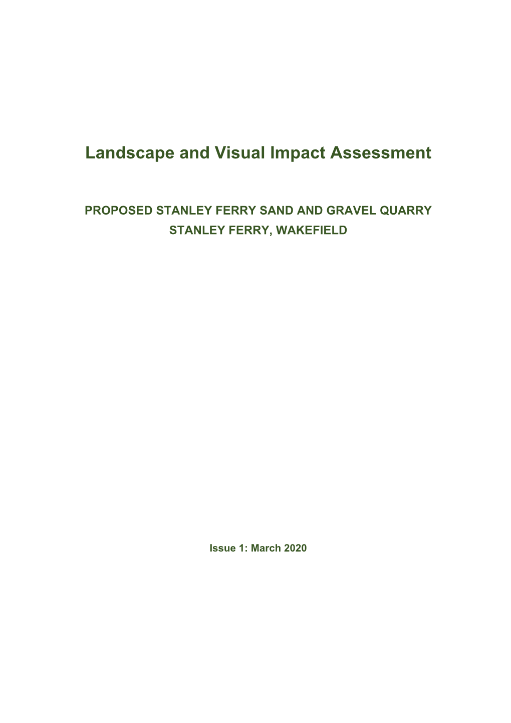 Landscape and Visual Impact Assessment