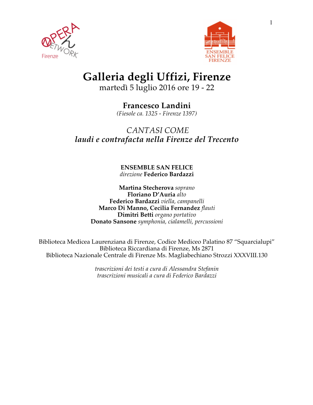 Progr. Landini Web -...:: Ensemble San Felice