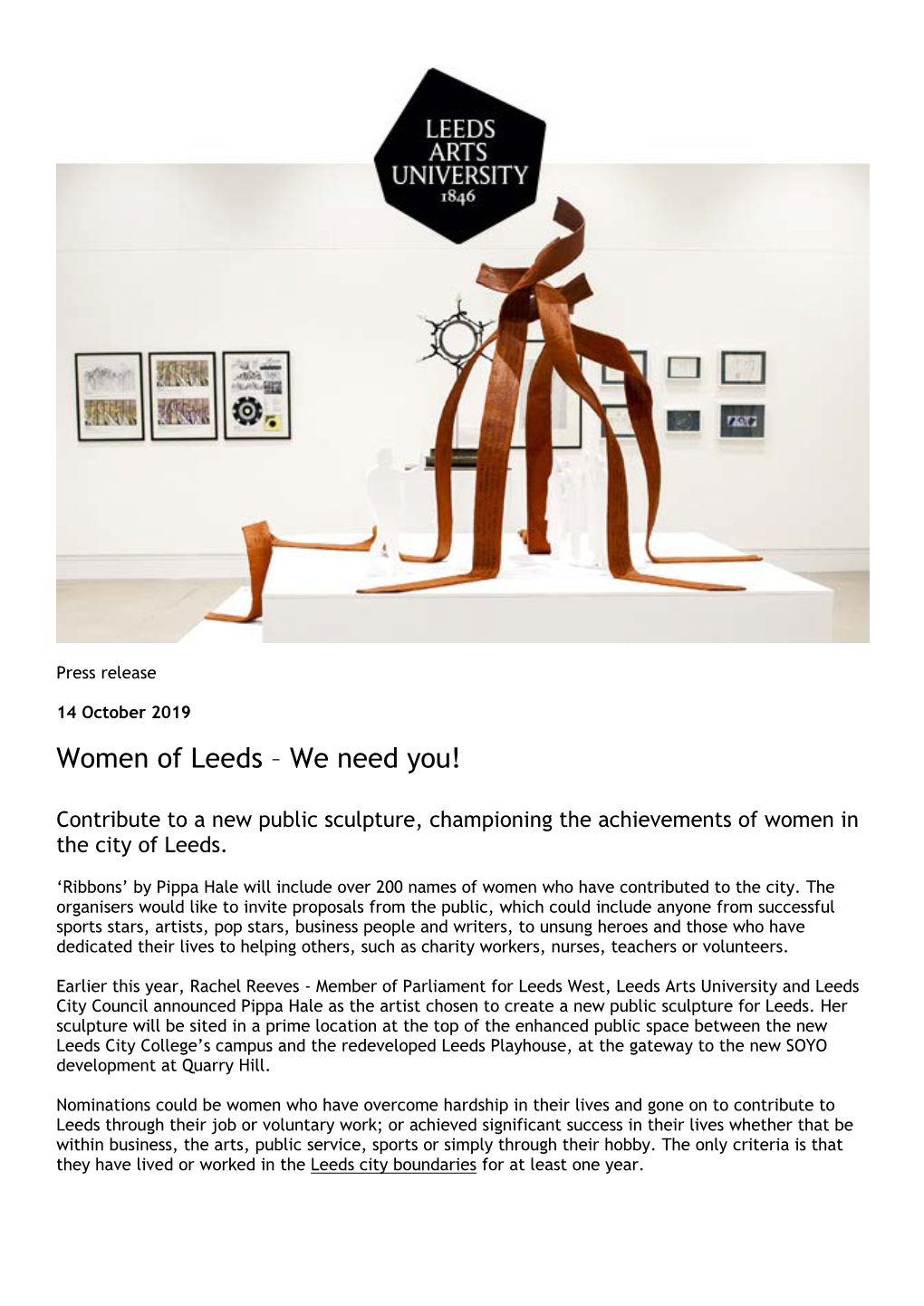 Women of Leeds – We Need You!