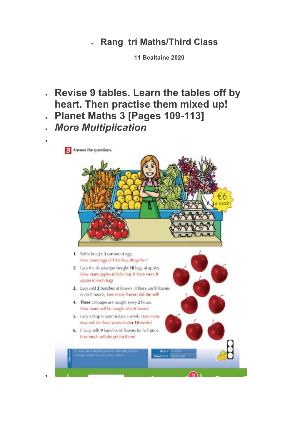 Planet Maths 3 [Pages 109-113] • More Multiplication •