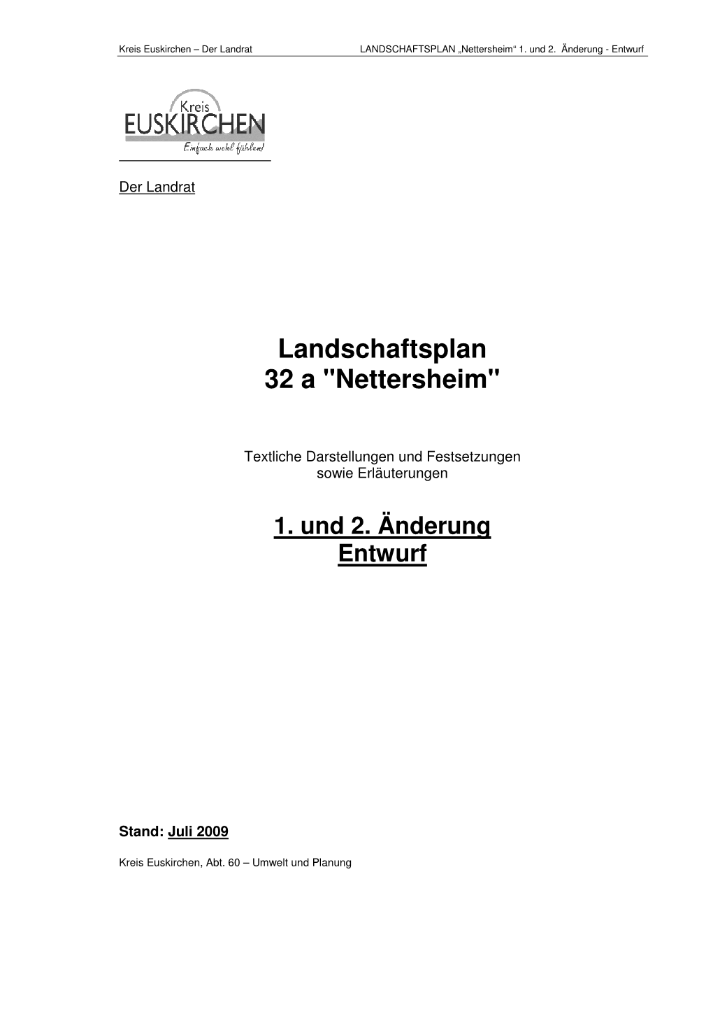 Landschaftsplan 32 a "Nettersheim"