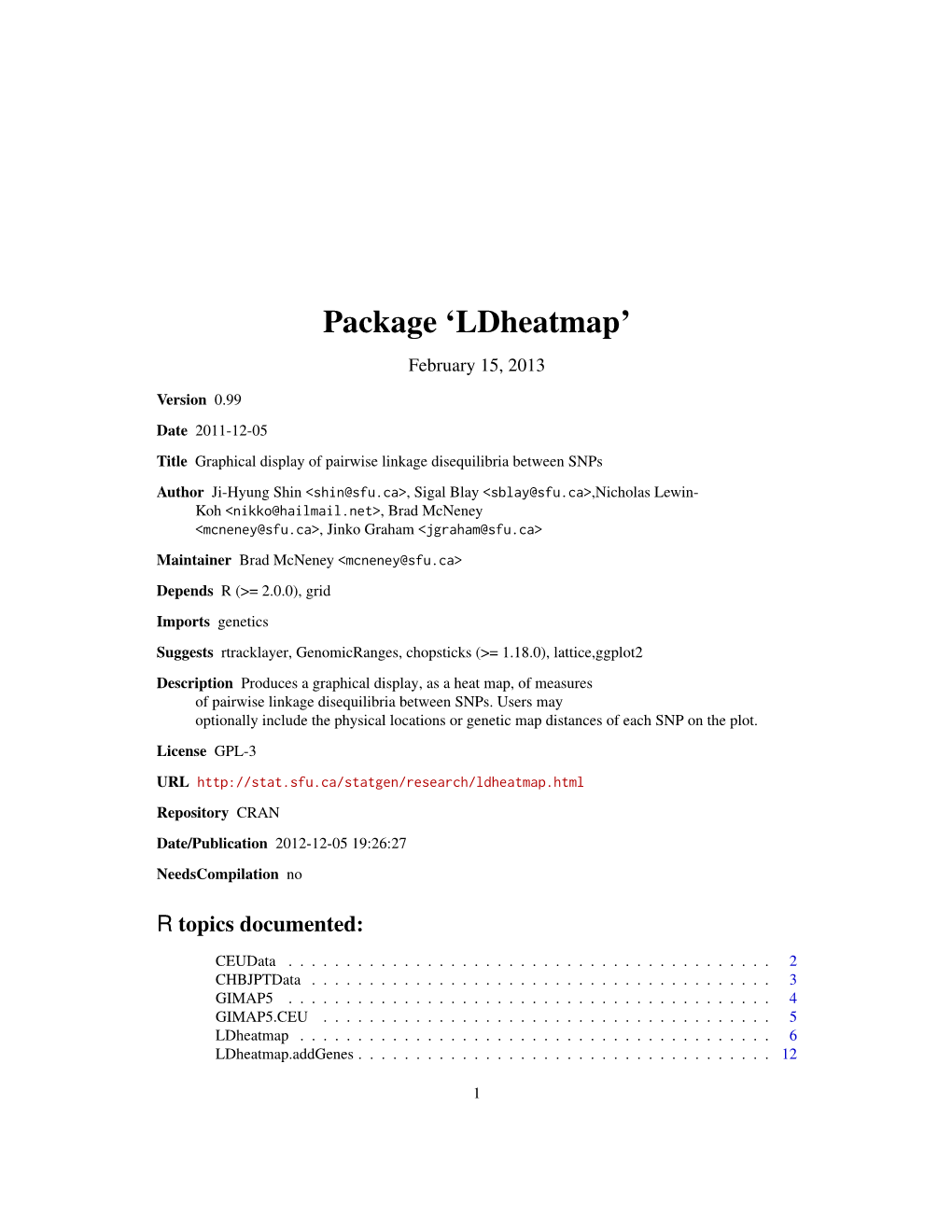 Package 'Ldheatmap'