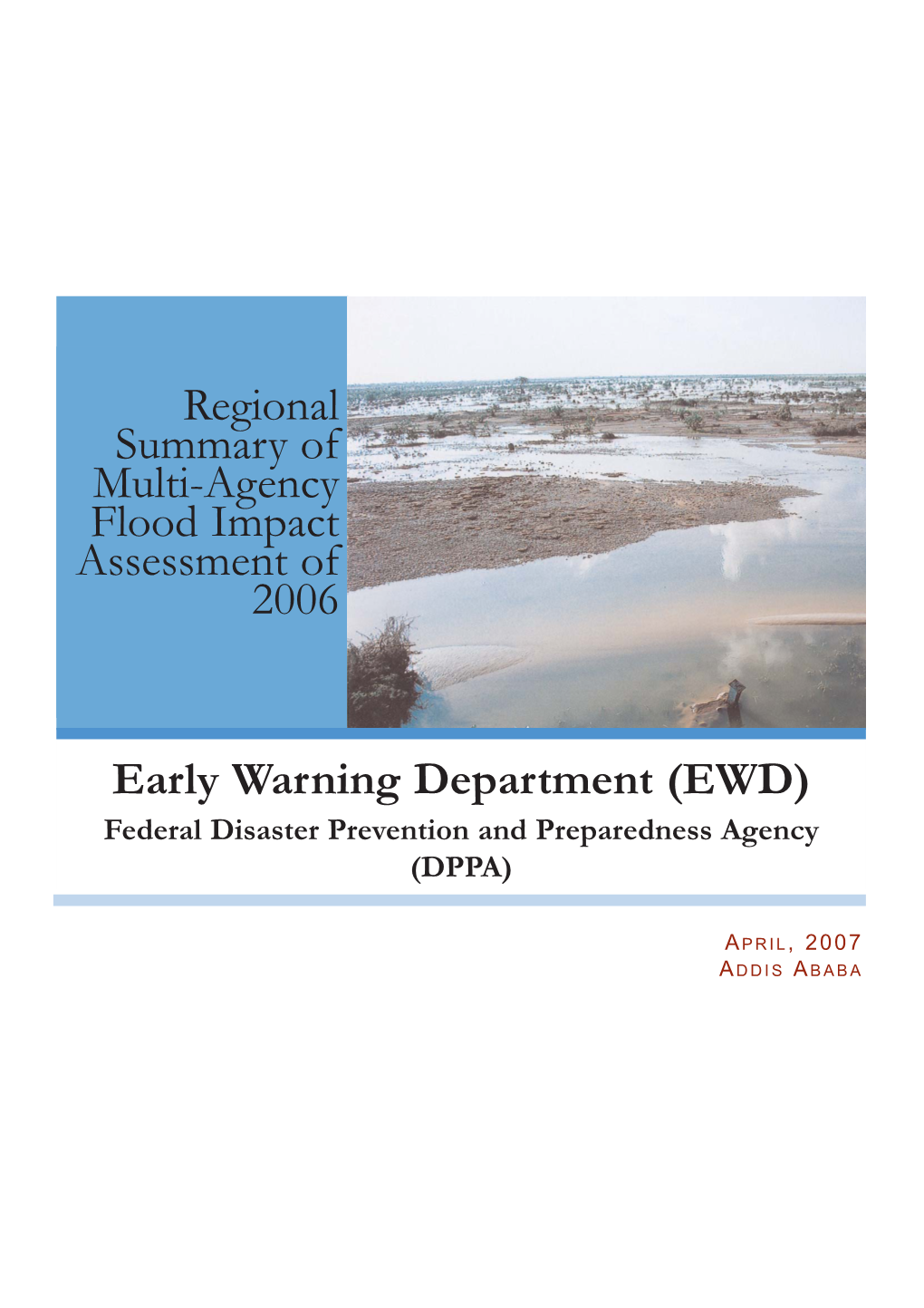 Early Warning Department (EWD) Regional Summary of Multi-Agency