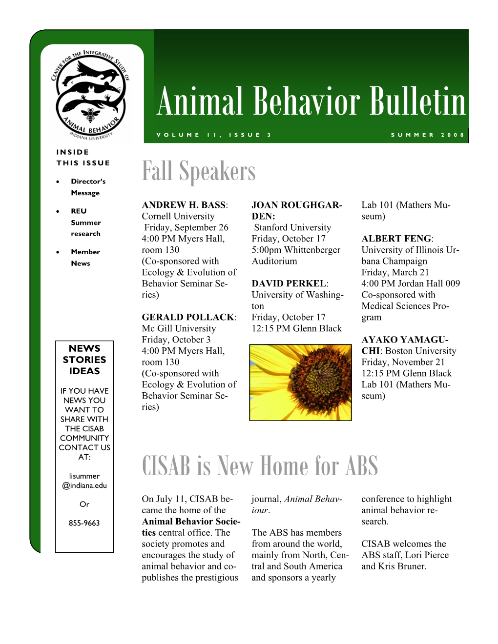 Animal Behavior Bulletin