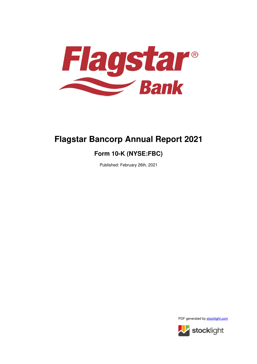 Flagstar Bancorp Annual Report 2021