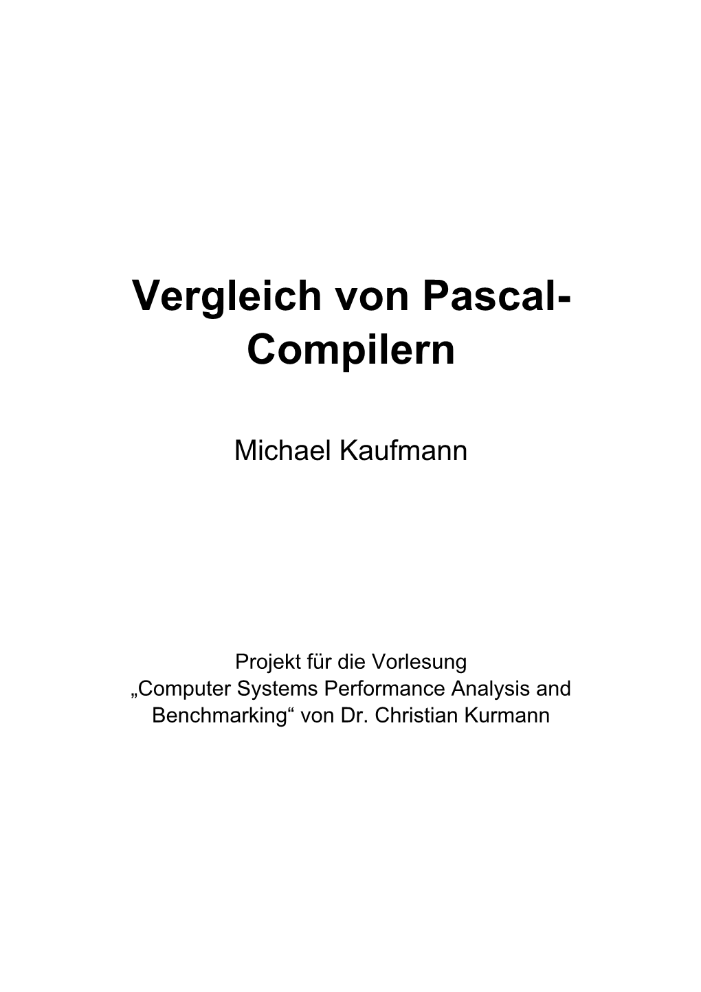 Vergleich Von Pascal-Compilern