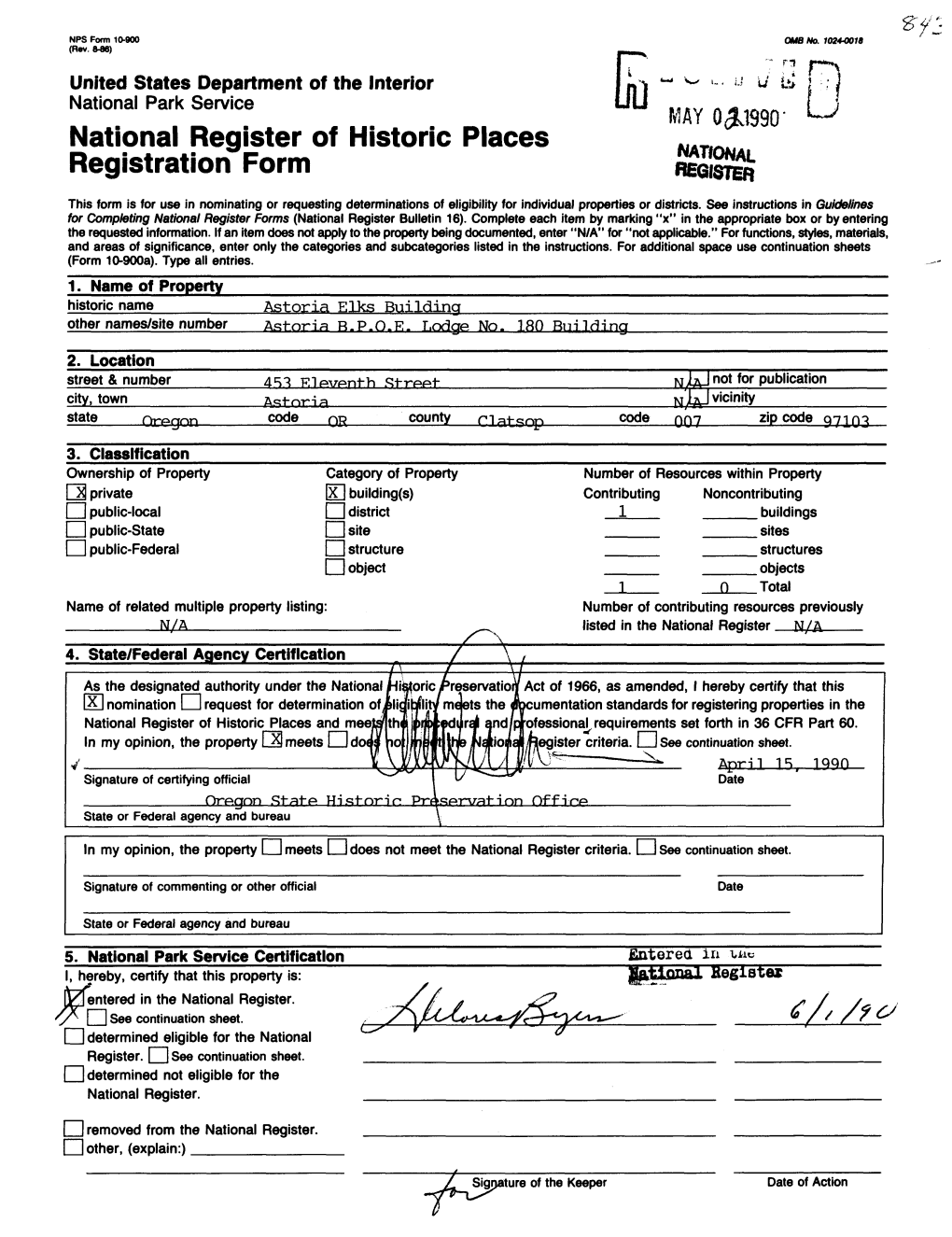 National Register of Historic Places Registration Form