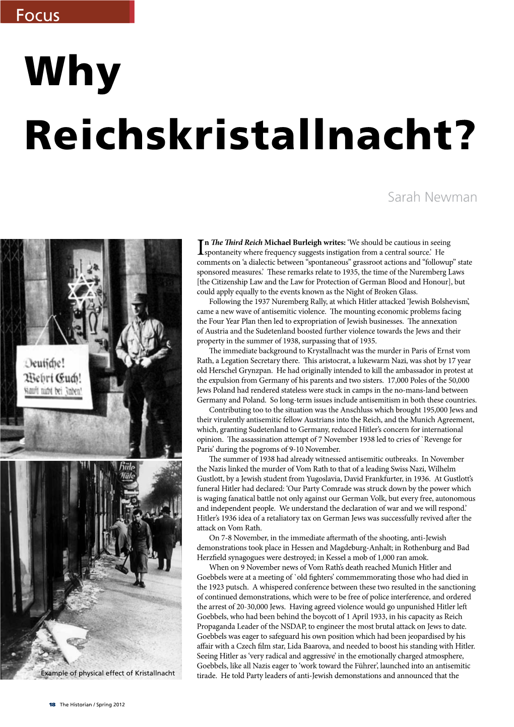 Why Reichskristallnacht?