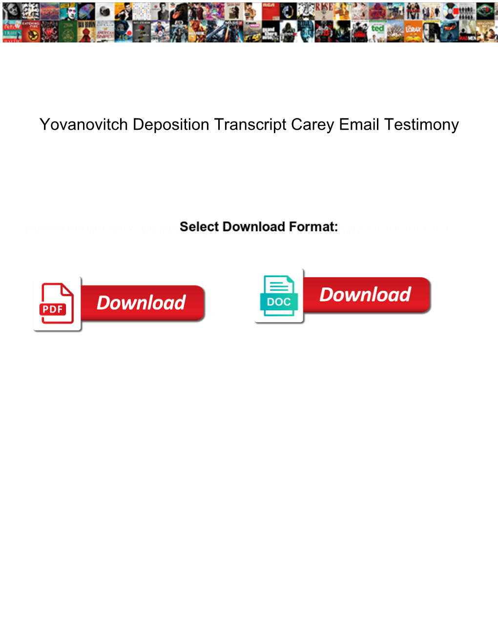 Yovanovitch Deposition Transcript Carey Email Testimony