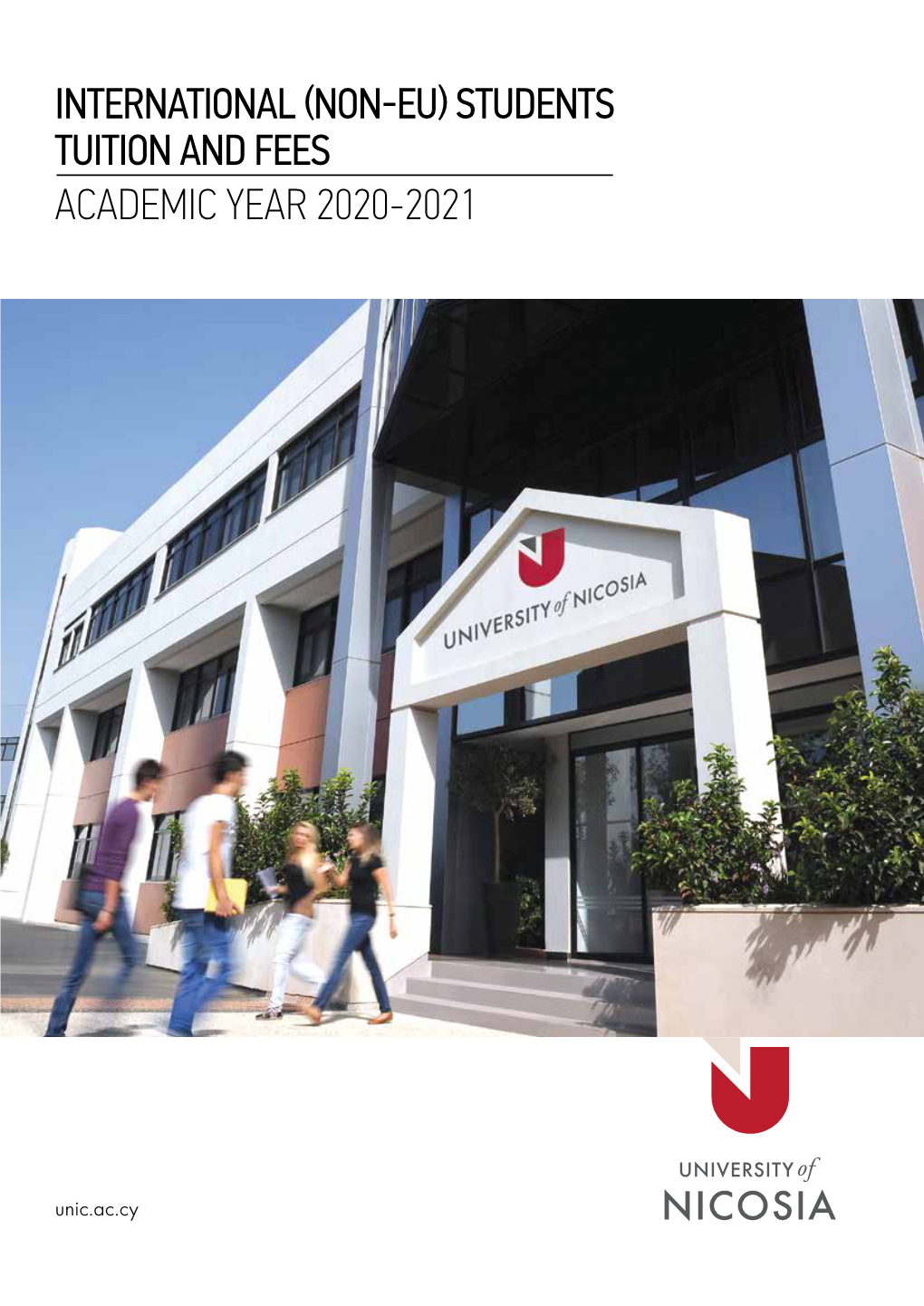 International (Non-Eu) Students Tuition and Fees Academic Year 2020-2021
