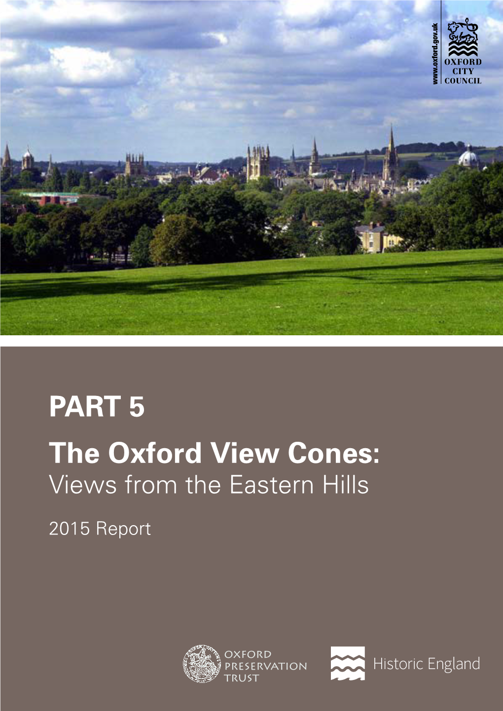 PART 5 the Oxford View Cones: Views from the Eastern Hills