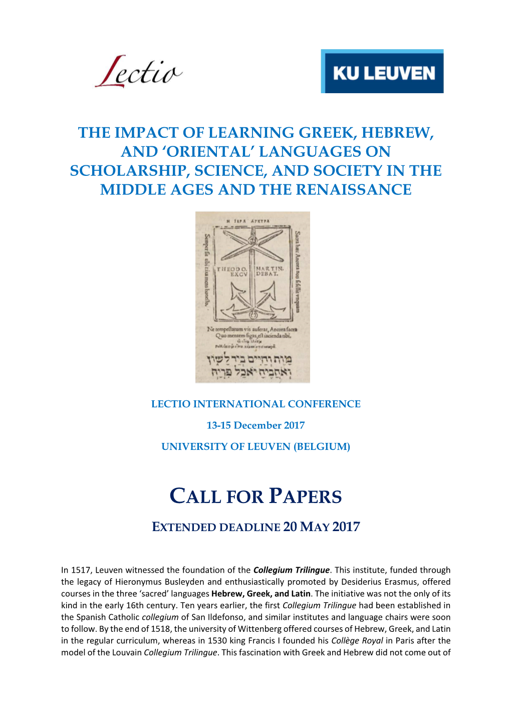 Call for Papers