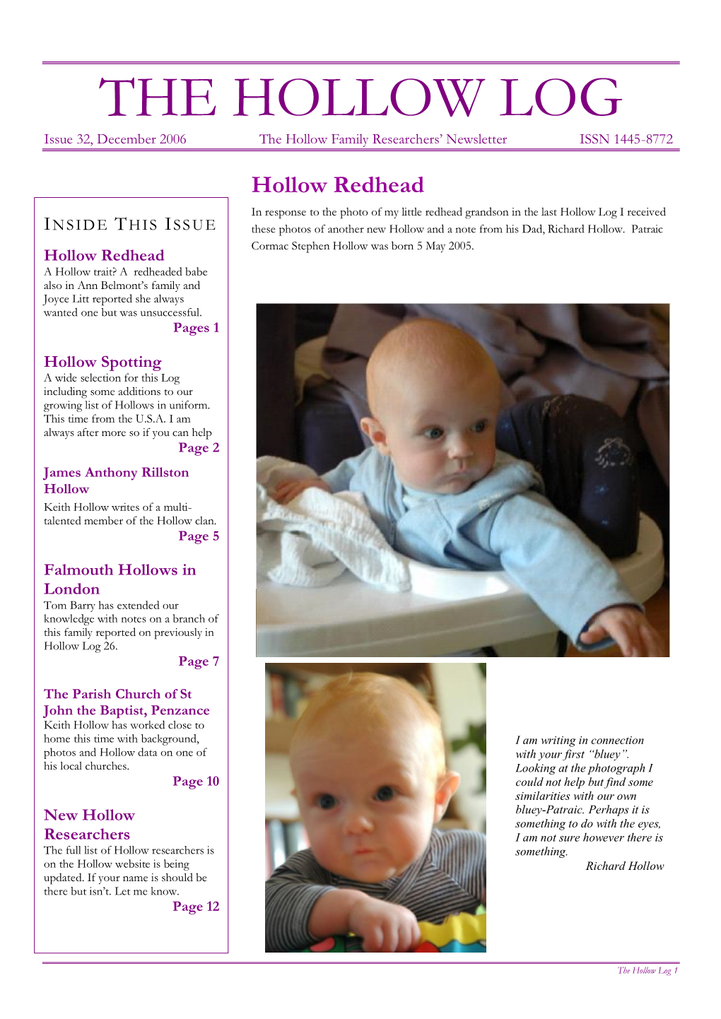 The Hollow Log, Issue 32, December 2006