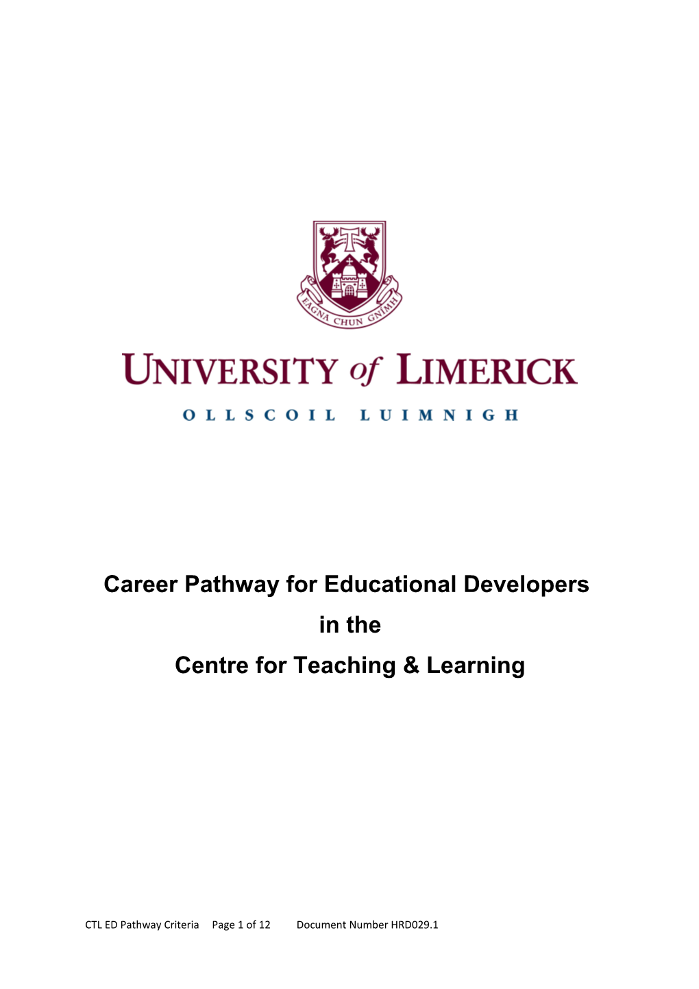 Career Pathway for Educational Developers