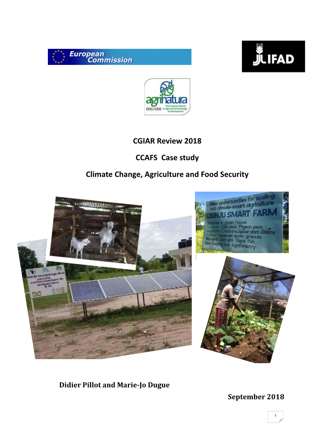 CGIAR Review 2018 CCAFS Case Study Climate Change, Agriculture and Food Security
