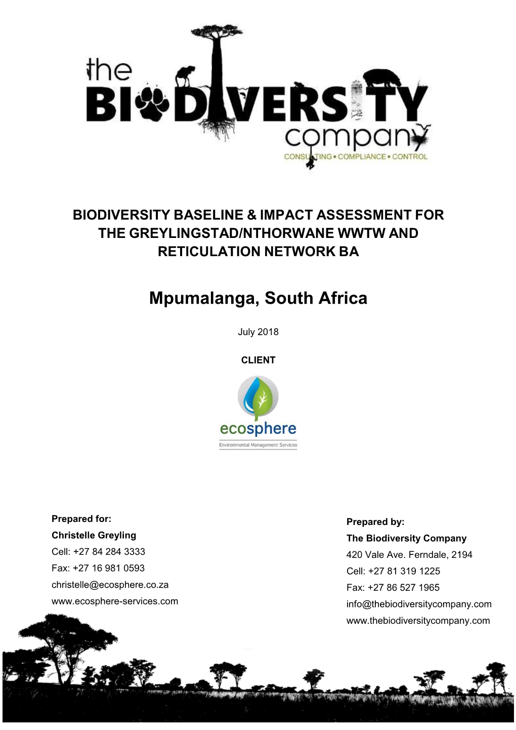 Biodiversity Baseline & Impact Assessment for The