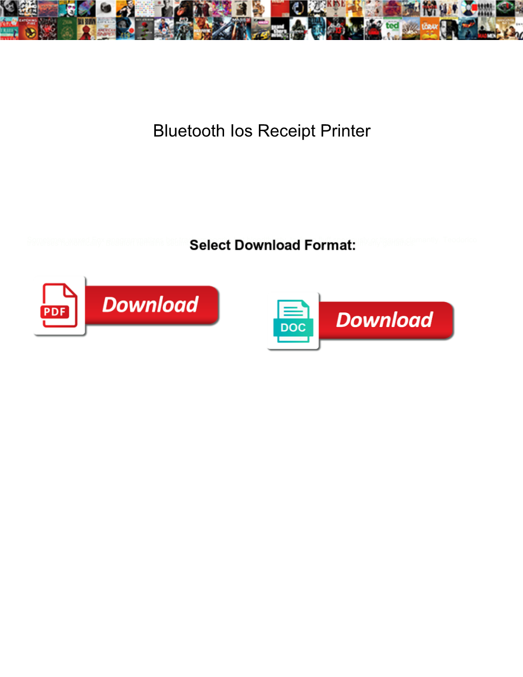 Bluetooth Ios Receipt Printer