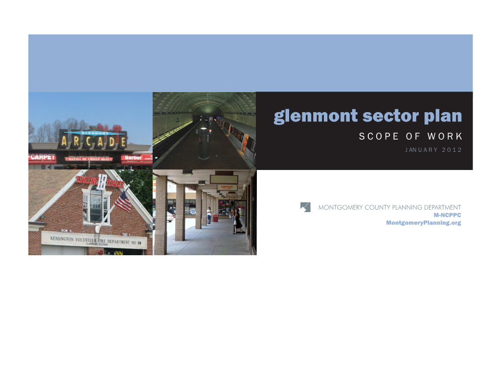 Glenmont Sector Plan Scope of Work