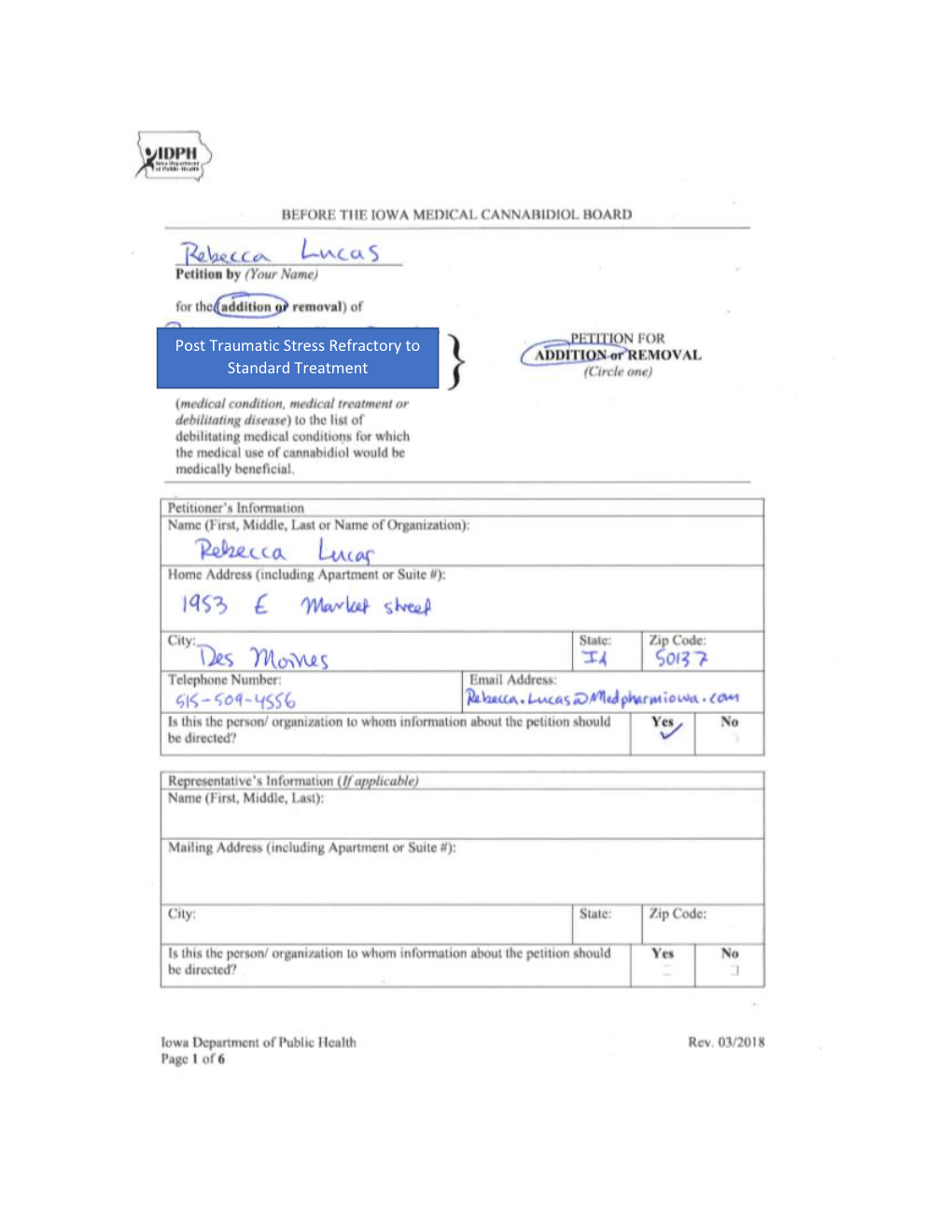 Post Traumatic Stress Refractory to Standard Treatment