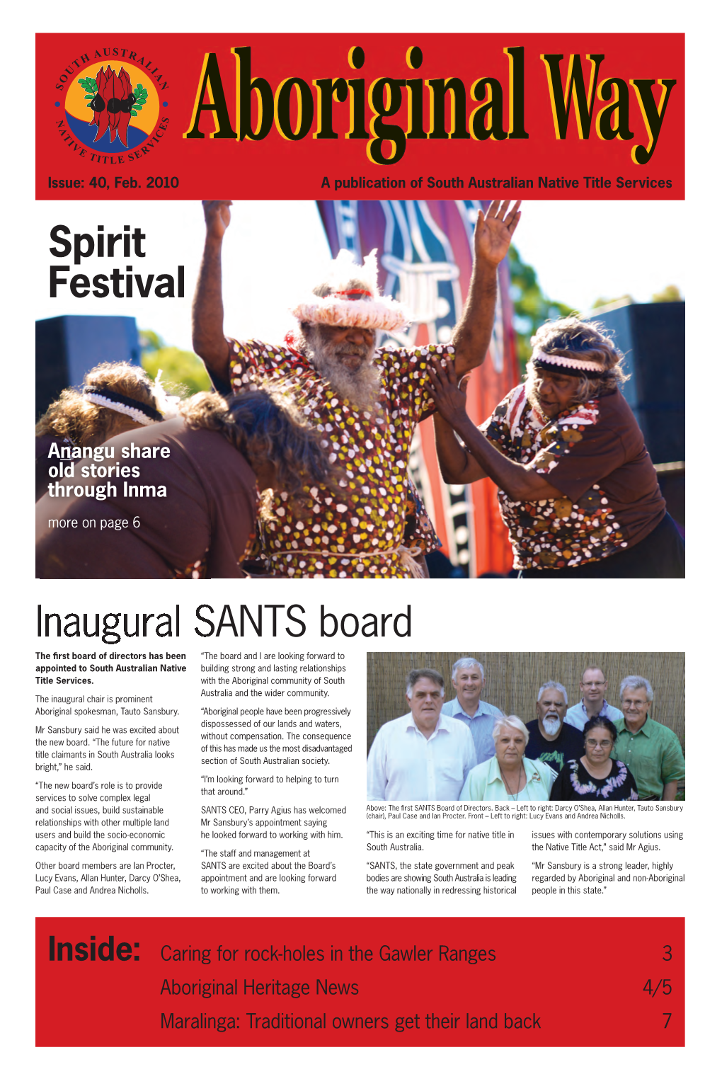 Spirit Festival Inaugural SANTS Board