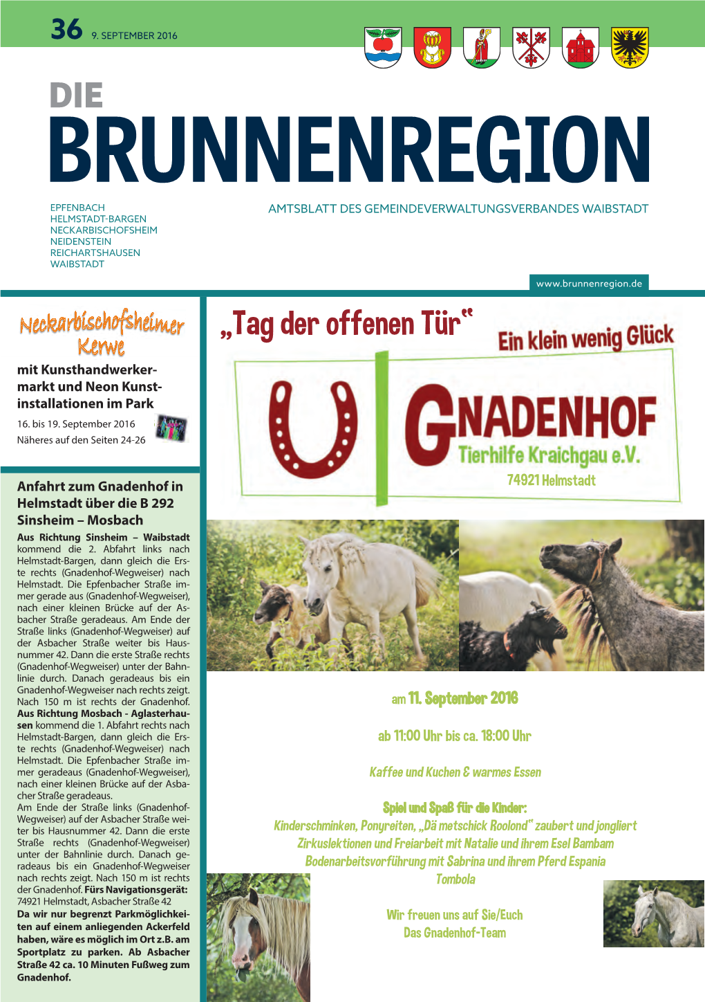 Nachrichtenblatt Brunnenregion KW36 2016